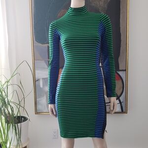 Betsey Johnson | Striped Mini Dress with Snaps